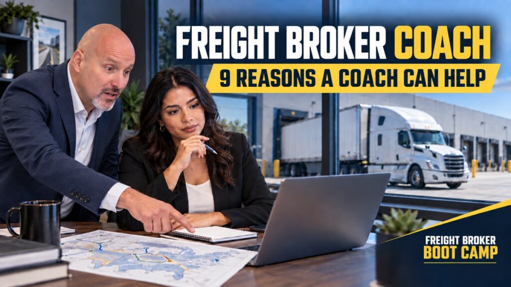 Dennis Brown coaching a freight broker on business strategy